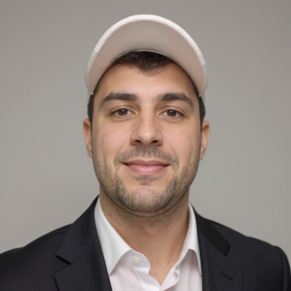 AI headshot sample with soft professional lighting