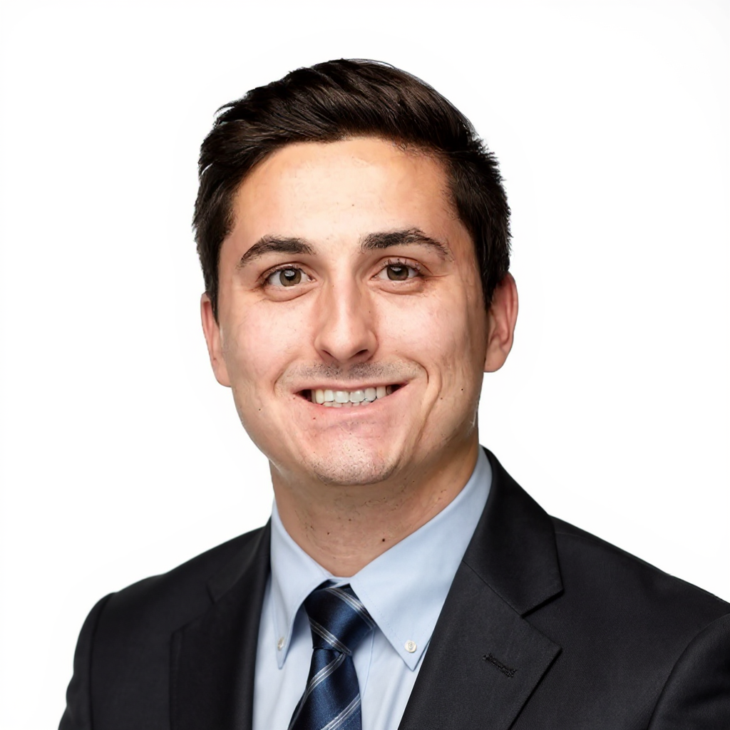 AI headshot sample for a speaker profile